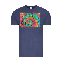 Vintage Denim tie dye leopard cowhide glitter background Vintage Tee - Artiststas