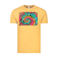 Vintage Mustard tie dye leopard cowhide glitter background Vintage Tee - Artiststas
