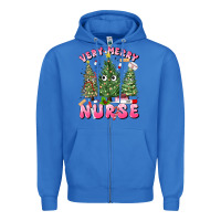 True Royal very merry nurse Zipper Hoodie - MaliasSmallBusiness