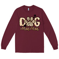 Burgundy dog mama Long Sleeve Tee - MaliasSmallBusiness