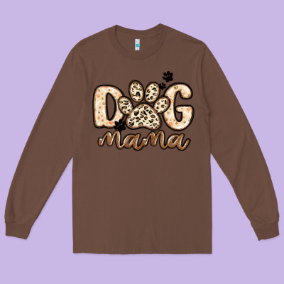 Dog Mama Long Sleeve Tee Designed By Maliassmallbusiness