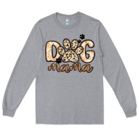 Heather Grey dog mama Long Sleeve Tee - MaliasSmallBusiness