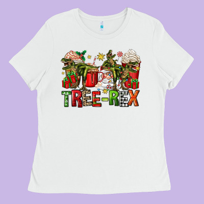 Tree Rex Coffee Cups Ladies Tee Designed By Zillion Design Studio