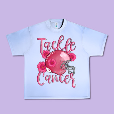 Tackle Cancer Helmet Urban Heavy Tee Designed By Adodesignshop