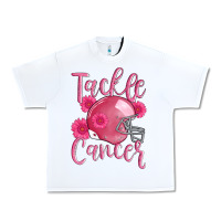 White tackle cancer helmet Urban Heavy Tee - AdoDesignShop