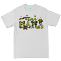 Dove Grey army mama Premium Tee - Zillion Design Studio