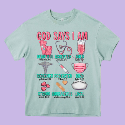 God Says I Am Heavy Core Tee Designed By Texasbilliewilder