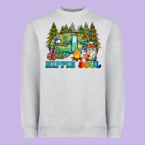 Hippie Soul Camping Heavyweight Sweatshirt Designed By Barkaloodesign