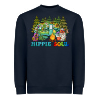 Navy hippie soul camping Heavyweight Sweatshirt - BarkalooDesign