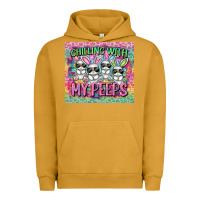 Pigment Peanut Butter Easter Day Chilling with my peeps Urban Hoodie - CowGirlArtShop