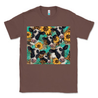 Chestnut western leopard sunflower black and white  cow Classic Tee - BarkalooDesign