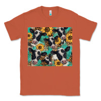 Copper western leopard sunflower black and white  cow Classic Tee - BarkalooDesign