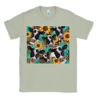 Matcha western leopard sunflower black and white  cow Classic Tee - BarkalooDesign