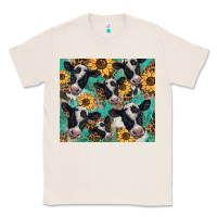 Natural western leopard sunflower black and white  cow Classic Tee - BarkalooDesign