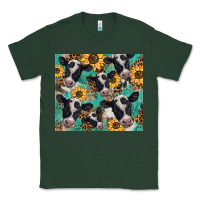 Sports Green western leopard sunflower black and white  cow Classic Tee - BarkalooDesign