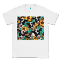 White western leopard sunflower black and white  cow Classic Tee - BarkalooDesign