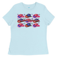 Baby Blue make america western again Ladies Tee - texasbilliewilder