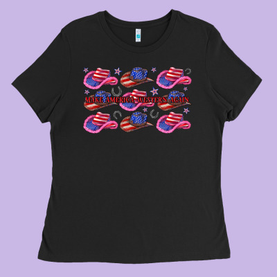 Make America Western Again Ladies Tee Designed By Texasbilliewilder