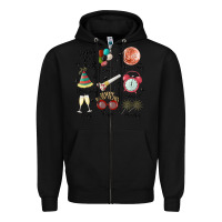 Black happy new year Zipper Hoodie - MaliasSmallBusiness