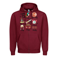 Burgundy happy new year Zipper Hoodie - MaliasSmallBusiness