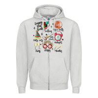 Dove Grey happy new year Zipper Hoodie - MaliasSmallBusiness