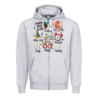 Heather Grey happy new year Zipper Hoodie - MaliasSmallBusiness