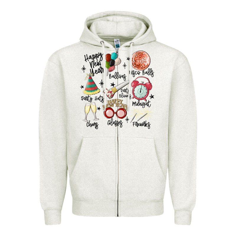 Happy New Year Zipper Hoodie by MaliasSmallBusiness | Teevron