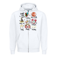 White happy new year Zipper Hoodie - MaliasSmallBusiness