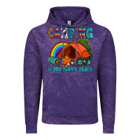 Cloud Purple camping is my happy  place Vintage Hoodie - AdoDesignShop