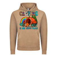 Vintage Coffee camping is my happy  place Vintage Hoodie - AdoDesignShop