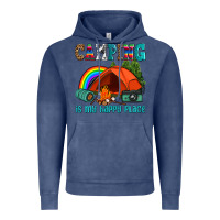 Vintage Denim camping is my happy  place Vintage Hoodie - AdoDesignShop