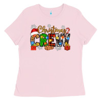 Bubblegum Pink christmas crew Ladies Tee - Zillion Design Studio