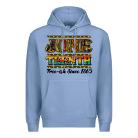 Colony Blue juneteenth free ish since 1965 Premium Hoodie - NancyCooperArtShop