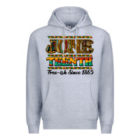 Heather Grey juneteenth free ish since 1965 Premium Hoodie - NancyCooperArtShop