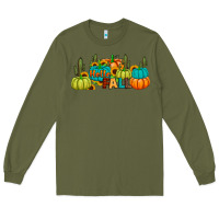 Army Green hello fall Long Sleeve Tee - JahusDesignShop