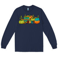 Navy hello fall Long Sleeve Tee - JahusDesignShop