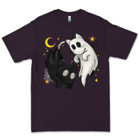 Plum Ghost Cats with Balance Halloween Premium Tee - texasbilliewilder