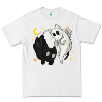 White Ghost Cats with Balance Halloween Premium Tee - texasbilliewilder