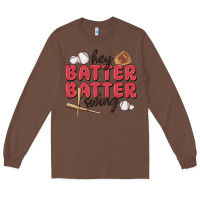 Chestnut hey batter batter swing Long Sleeve Tee - MaliasSmallBusiness