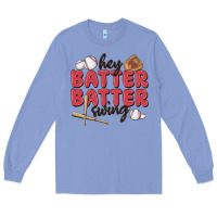 Colony Blue hey batter batter swing Long Sleeve Tee - MaliasSmallBusiness