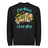 Black camping is my therapy Heavyweight Sweatshirt - BarkalooDesign