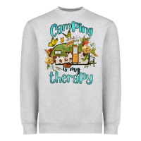 Heather Grey camping is my therapy Heavyweight Sweatshirt - BarkalooDesign