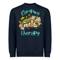 Navy camping is my therapy Heavyweight Sweatshirt - BarkalooDesign