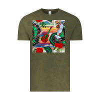 Vintage Olive flamenco dancer seamless pattern Vintage Tee - BundleAndBundleShop