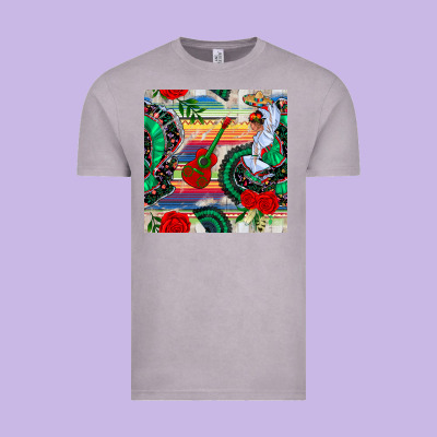 Flamenco Dancer Seamless Pattern Vintage Tee Designed By Bundleandbundleshop