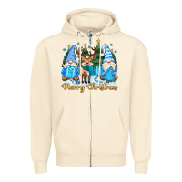 Sandshell merry christmas gnome Zipper Hoodie - MaliasSmallBusiness