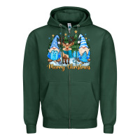 Merry Christmas Gnome Zipper Hoodie | Teevron