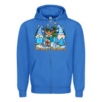 True Royal merry christmas gnome Zipper Hoodie - MaliasSmallBusiness