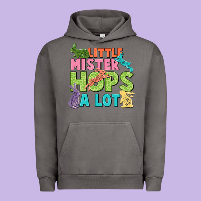 Little Mister Hops A Lot Easter Day Urban Hoodie Designed By Cowgirlartshop