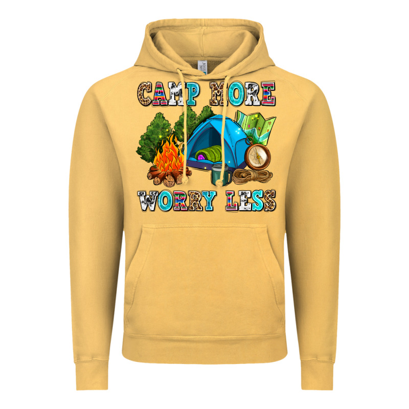 Camp More Worry Less Vintage Hoodie by AdoDesignShop | Teevron